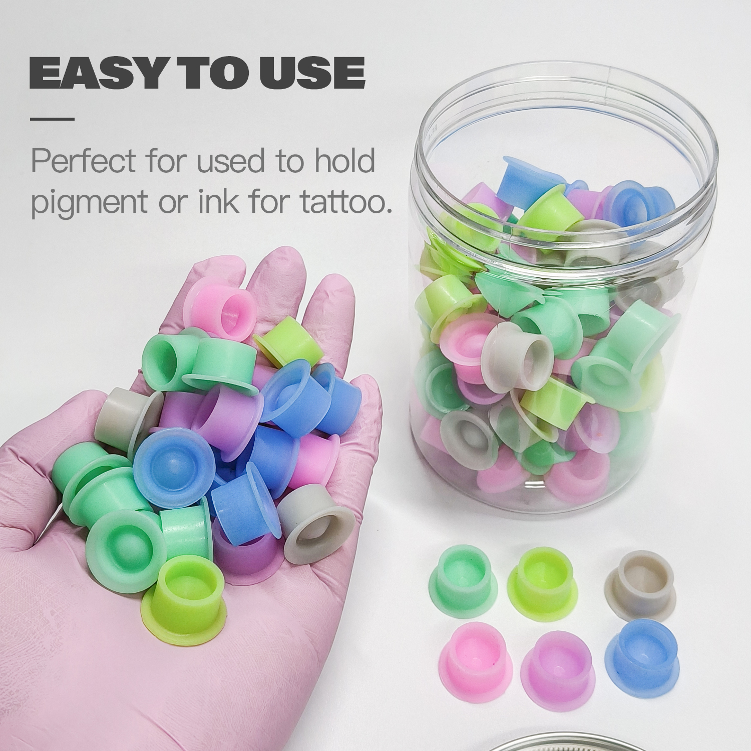 100Pcs Disposable Canned Silic - Calligraphy Ink Bottle ulasan dan harga