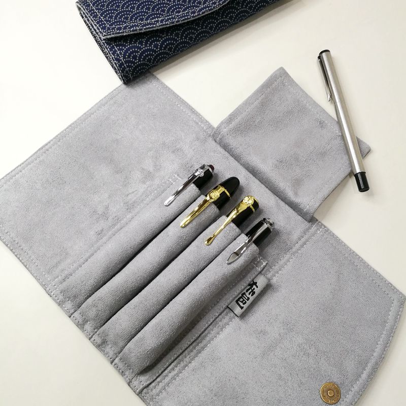 China Wind Pen Set 4 Pen Bag C - Pen Pouch Roll ulasan dan harga