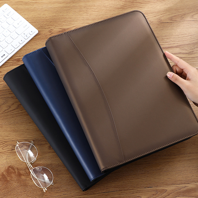 Multifunctional A4/A5 PU Leath - Portfolio Folder Zip ulasan dan harga