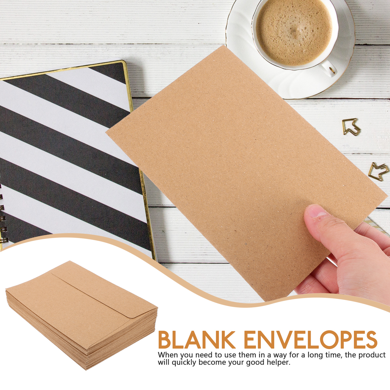 50Pcs Classical Kraft Blank Pa - Letter Envelope Kraft ulasan dan harga