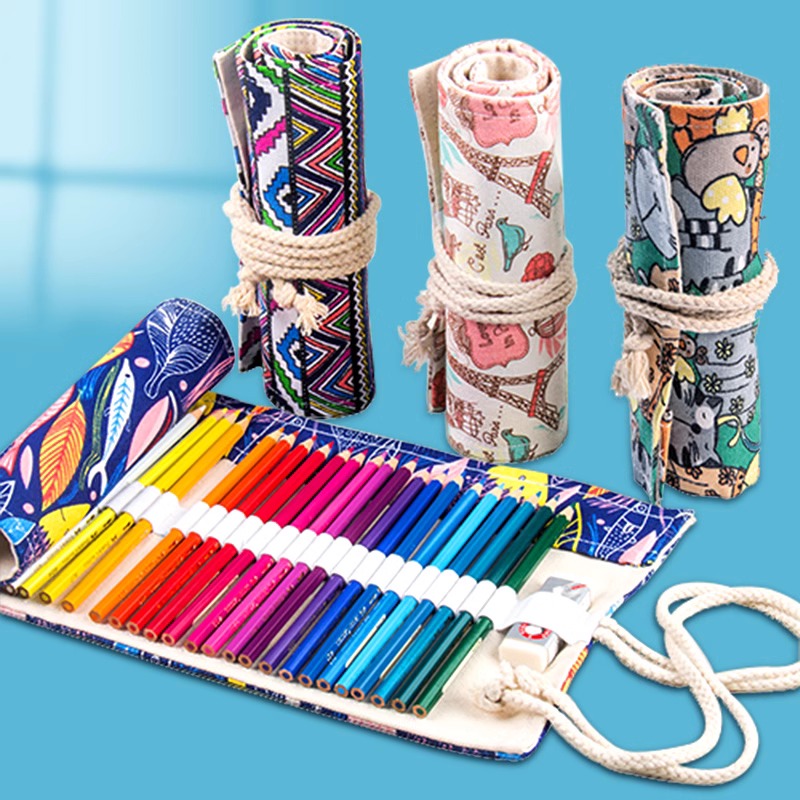 36/48/72 Holes Roll Art Pencil - Pen Pouch Roll ulasan dan harga
