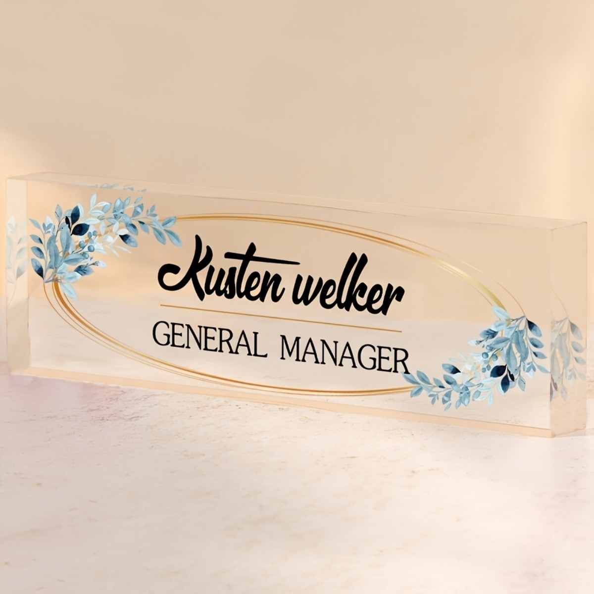 [2D Flat] Artistic Natural Acr - Desk Name Plate ulasan dan harga