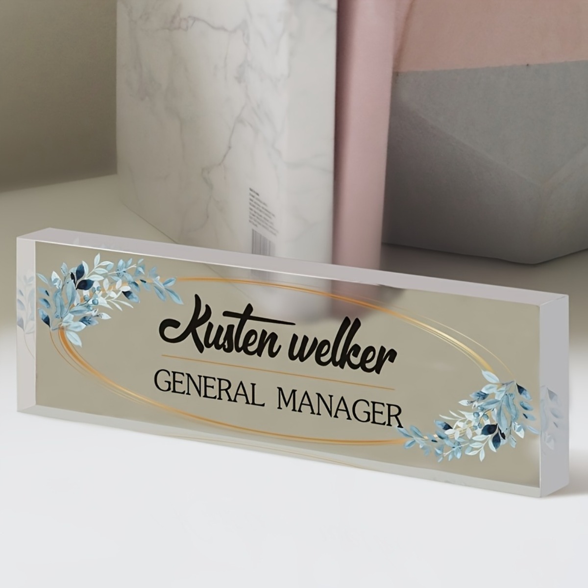 [2D Flat] Artistic Natural Acr - Desk Name Plate ulasan dan harga