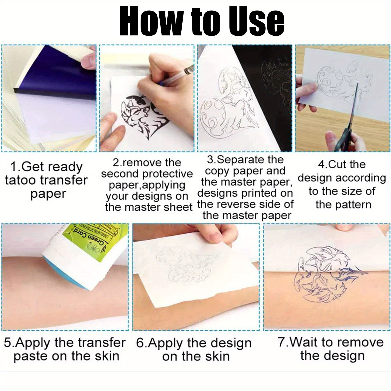 100PCS Professional Tattoo Tra - Carbon Copy Book ulasan dan harga