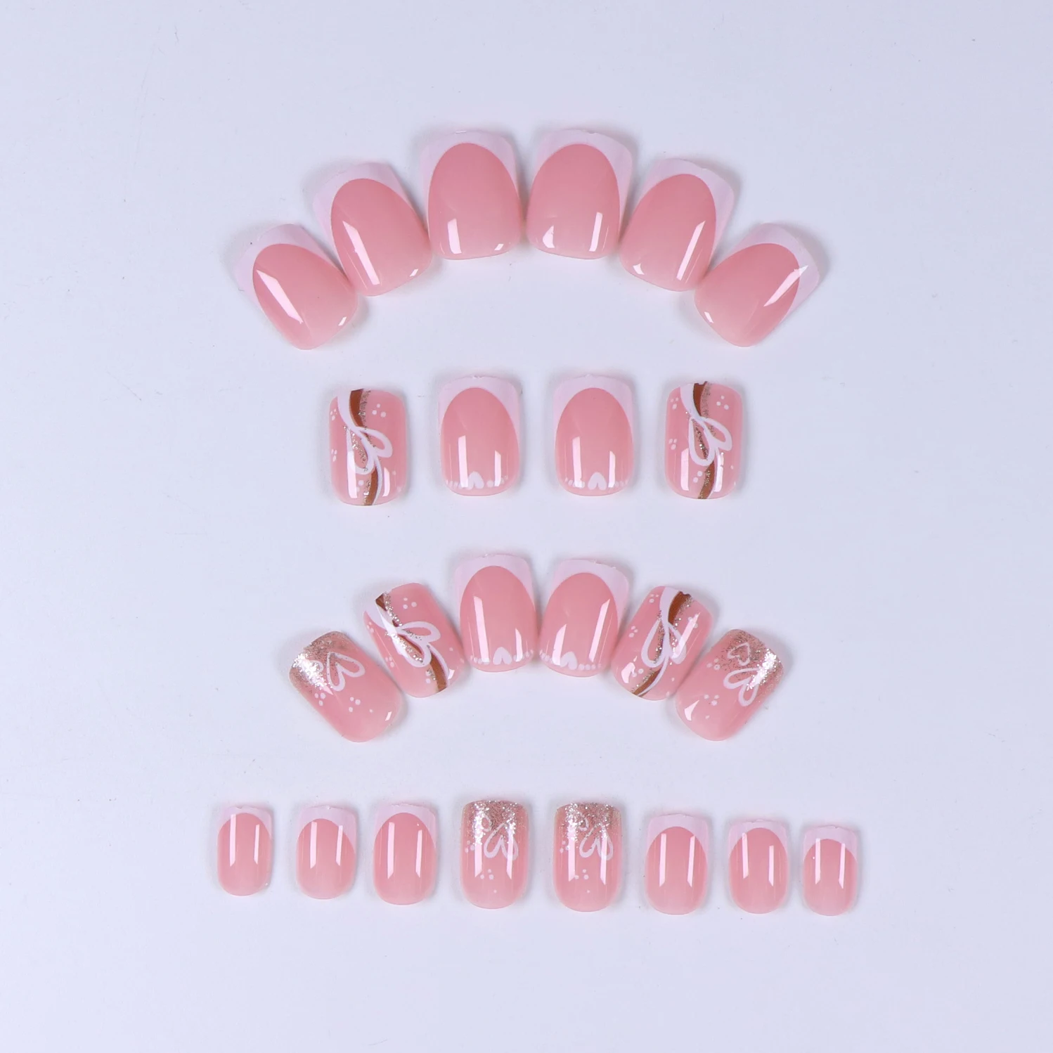 24PCS nude pink short square f - Glue Stick Pack ulasan dan harga