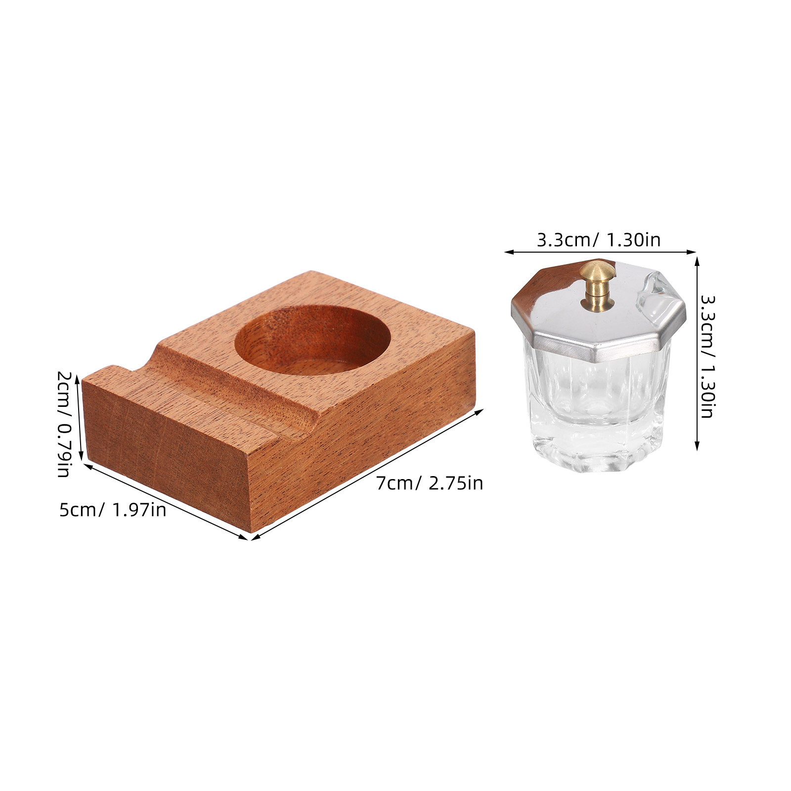 1Set Minimalist Sapele Wood Di - Calligraphy Ink Bottle ulasan dan harga