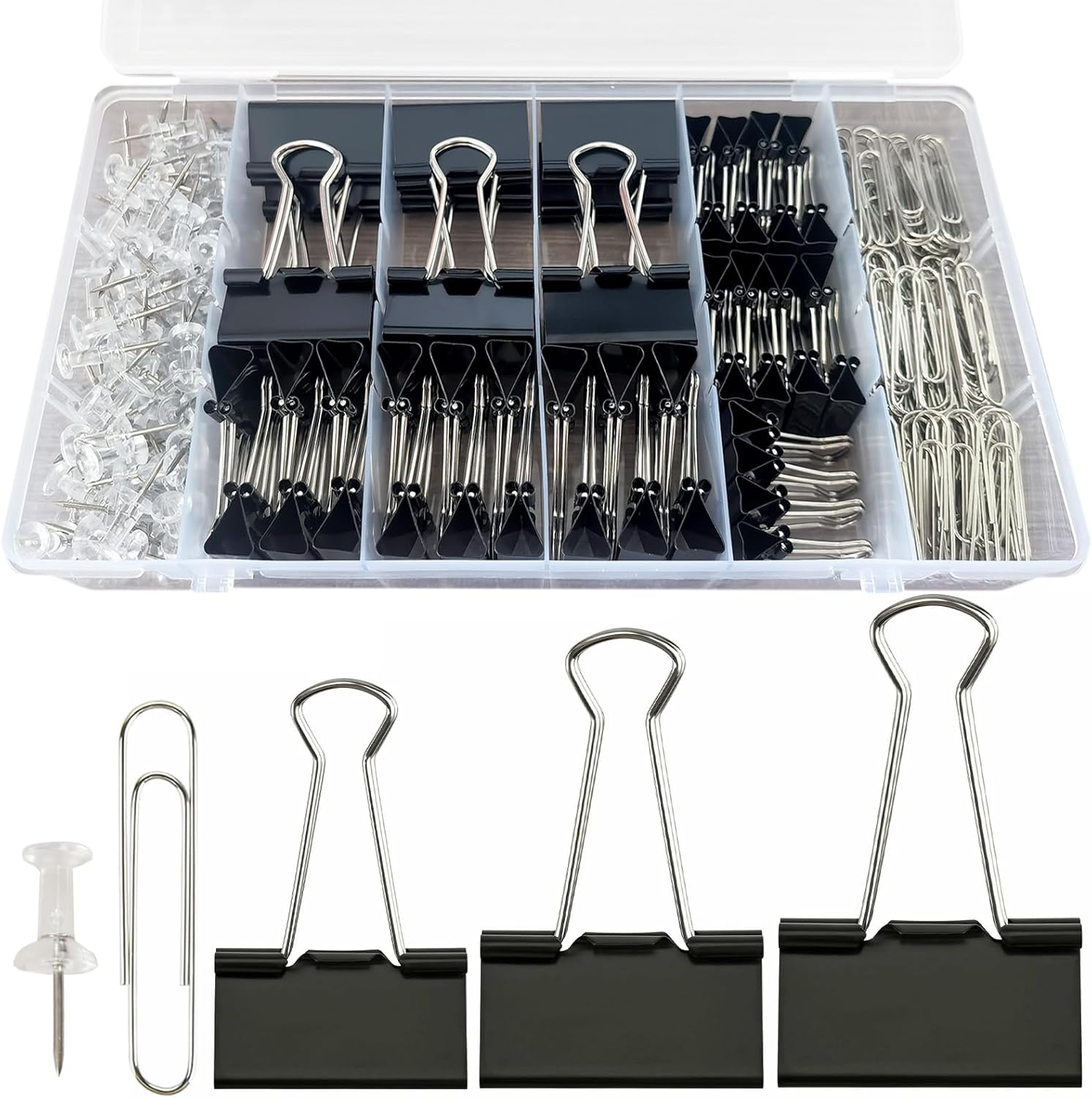 240PCS Office Clips Set: Paper - Binder Clip Assorted ulasan dan harga