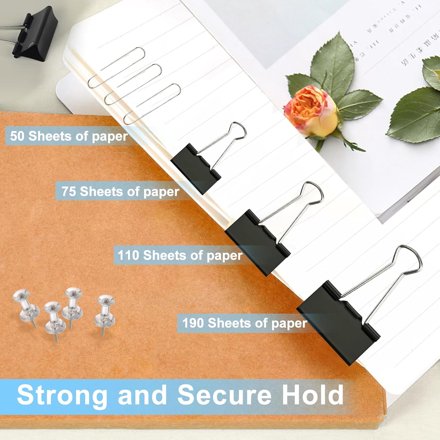 240PCS Office Clips Set: Paper - Binder Clip Assorted ulasan dan harga