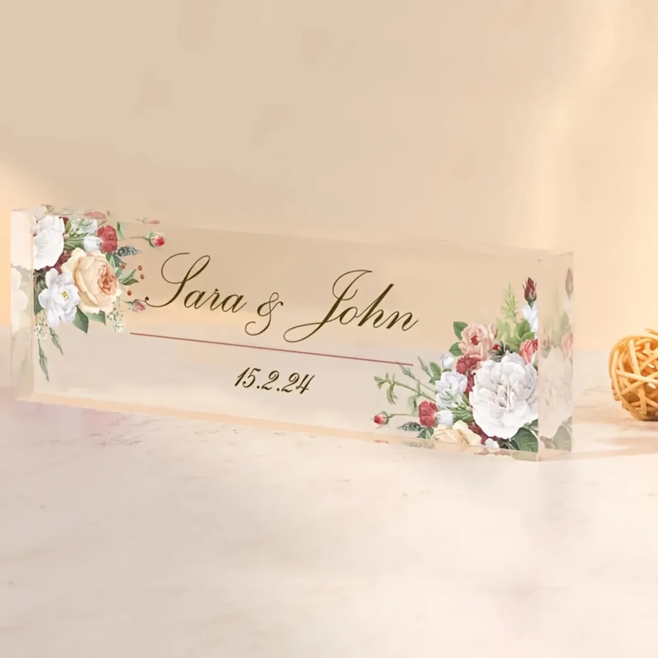 Custom 2D Flat Acrylic Desk Na - Desk Name Plate ulasan dan harga