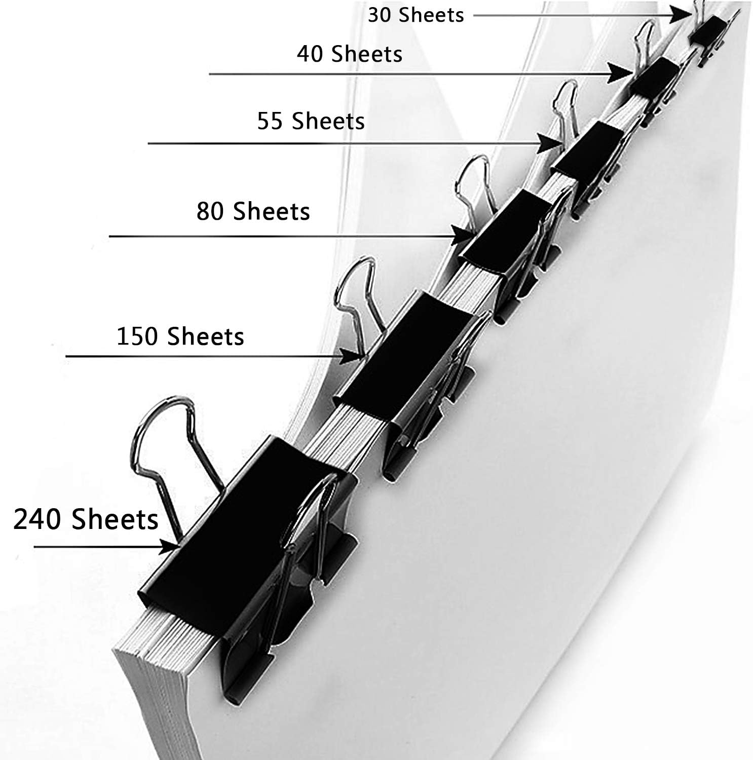 110 PCS Binder Clips Assorted  - Binder Clip Assorted ulasan dan harga