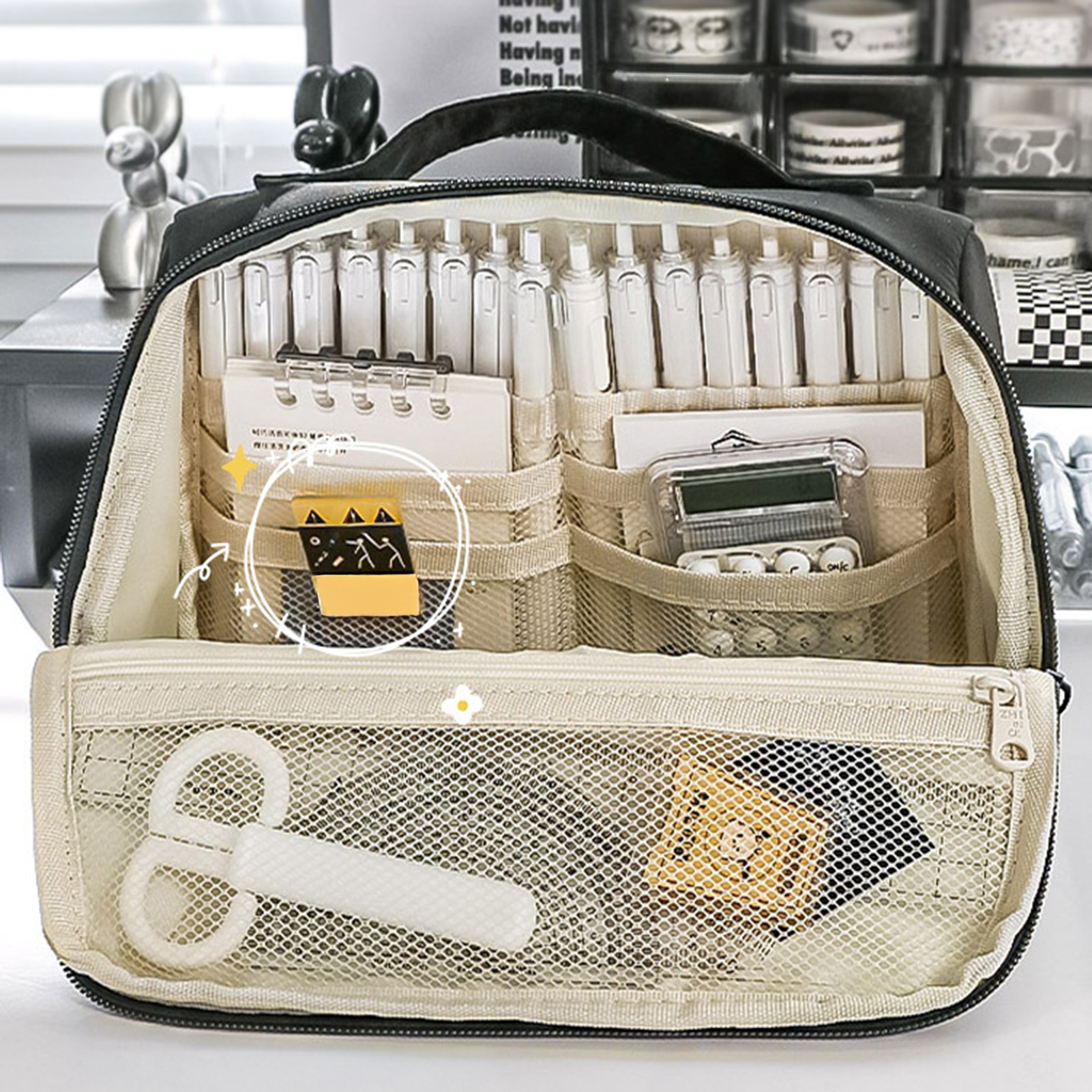 Large Capacity Pencil Case Bla - Pen Pouch Roll ulasan dan harga
